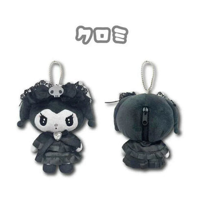 SANRIO | Kuromi Mascot Pouch Holder Plush Keychain Bag Charm 140 x 100 x 50mm (Meroclo)