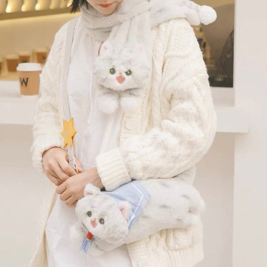 Mewji Fluffy Shoulder Bag(Gy)