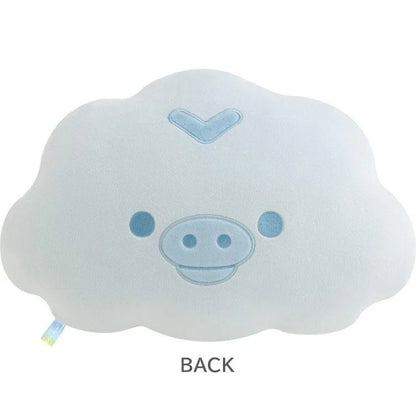 SAN-X | Rilakkuma & Kiiroitori Yellow Chick Two Side Mochi Mochi Cushion Blue 250×370×100mm (Umbrella Rain then Sunny)