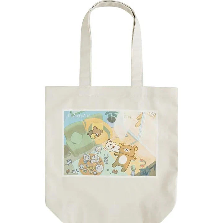 SAN-X | Rilakkuma Tote Bag White 400×390×100mm (Stay With Me)