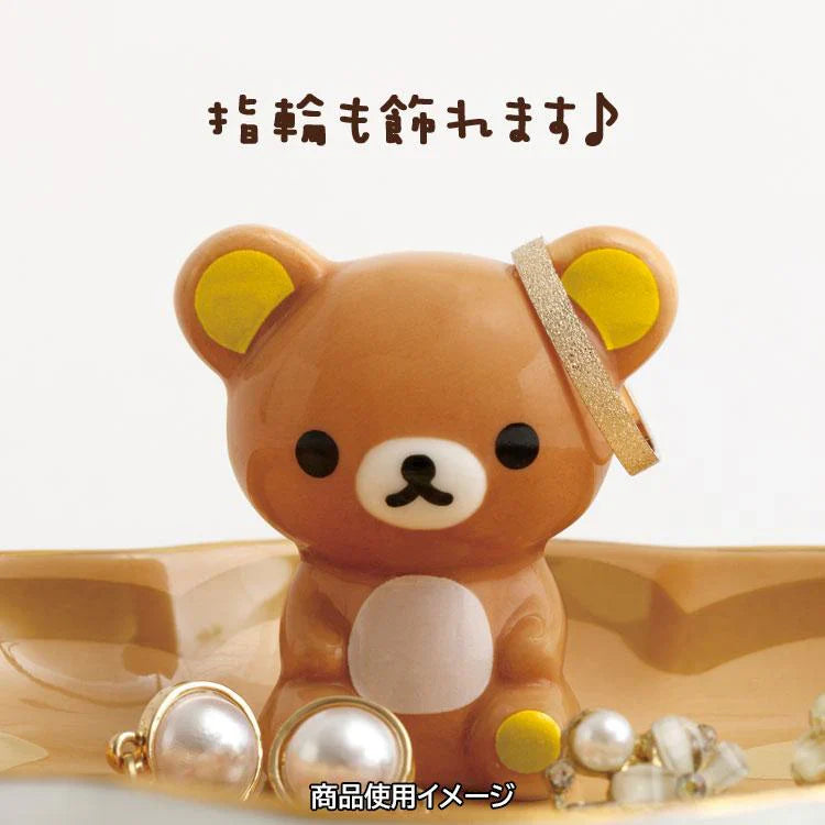 SAN-X | Rilakkuma Ceramic Accessory Tray 40×110×110mm (Mister Donut Standing)