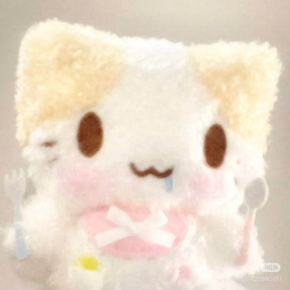 SANRIO | Marshmallow Masyumaro Like Fluffy Kitten Quivering Mascot Holder Bag Charm Keychain 100×80×50mm