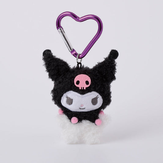 Sanrio | Fluffy Mini Mascot Holder Plush Keychain Kuromi 75Mm