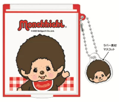 Monchhichi | M-Size Mirror with Mascot Folding Compact 85×70×6mm