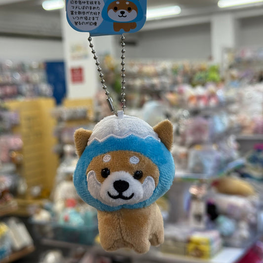 Traveling Mameshiba | Mameko Shiba Mascot Holder Keychain Keyring 7cm Approx. (Fuji)
