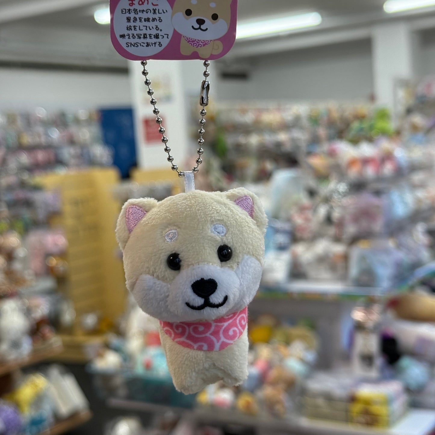 Traveling Mameshiba | Mameko Shiba Mascot Holder Keychain Keyring 7cm Approx. (Mameta)