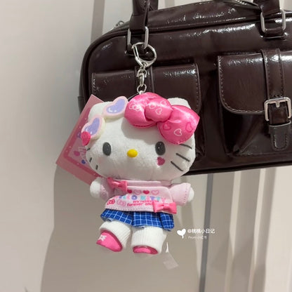Sanrio | Hello Kitty Mascot Holder Plush Keychain Bag Charm 16.5 x 12.5 x 6.6cm (Academy Kirameki Festival / School