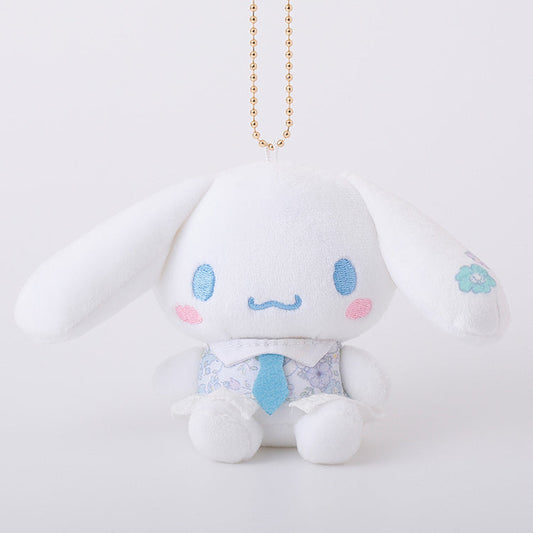 SANRIO | Cinnamoroll Mascot Holder Plush Keychain Bag Charm Approx. 10cm (Textile Flower)
