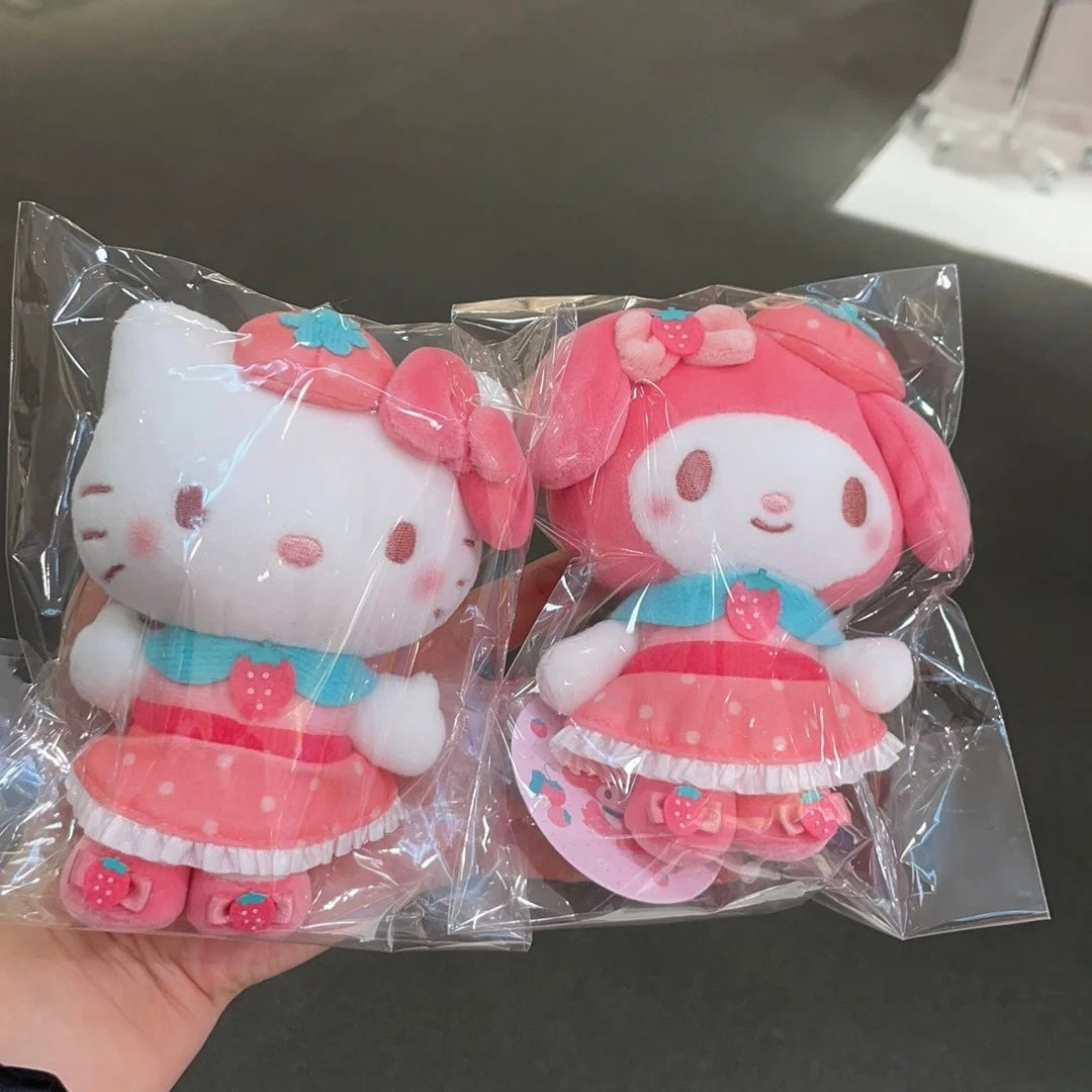 SANRIO | My Melody Mascot Holder Plush Keychain Bag Charm 12cm Approx. (Strawberry Cheek)