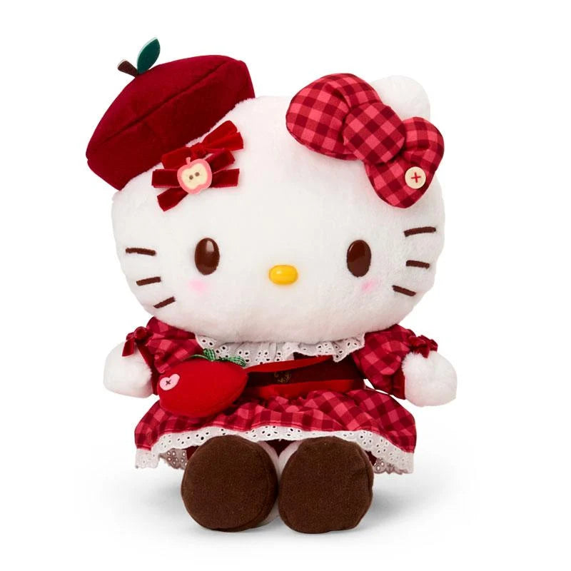 SANRIO | Hello Kitty Plush Toy Plush Doll 200×150×250mm (Autumn Apple Gingham Red)