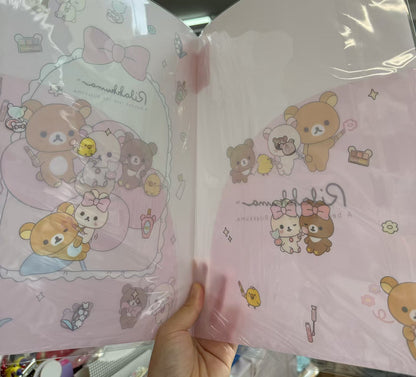 SAN-X | Rilakkuma Hardcover Double Clear Folder 310×235mm(A4) (Rilakkuma Makeup)