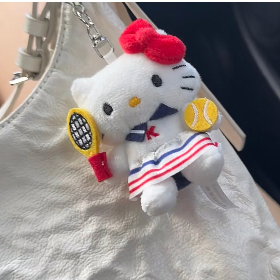 【Limit One/Person】Me% X Hello Kitty | Mascot Holder Keychain 13Cm (Tennis)
