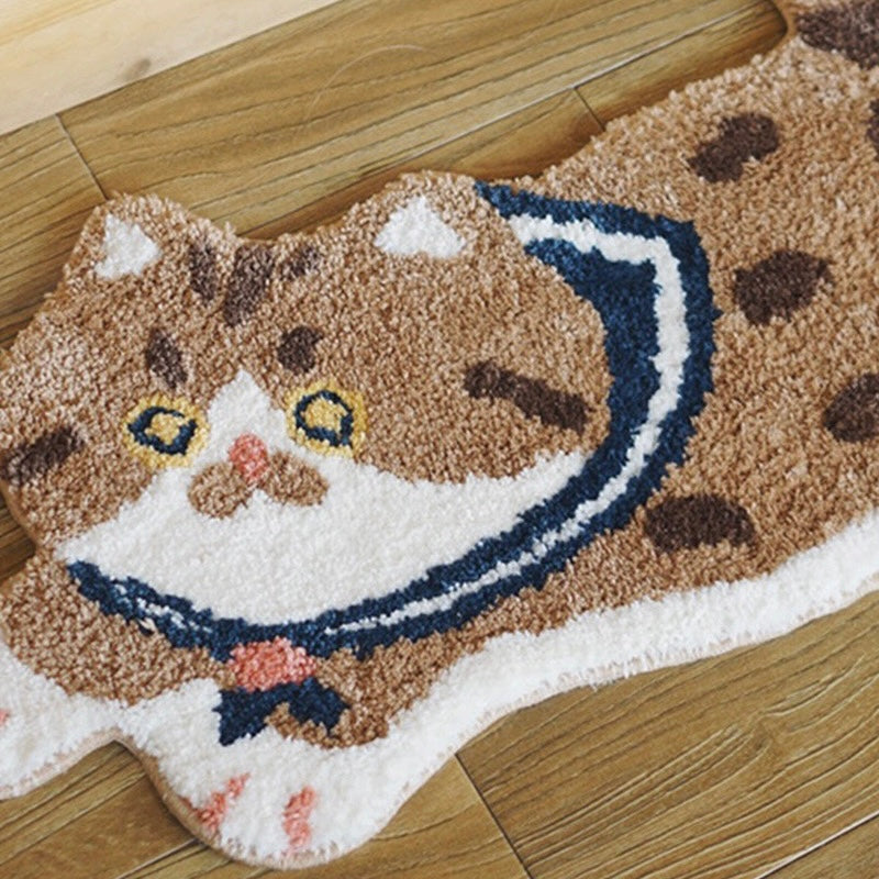 Mewjicat-Shaped Floor Rug(Bn) ///