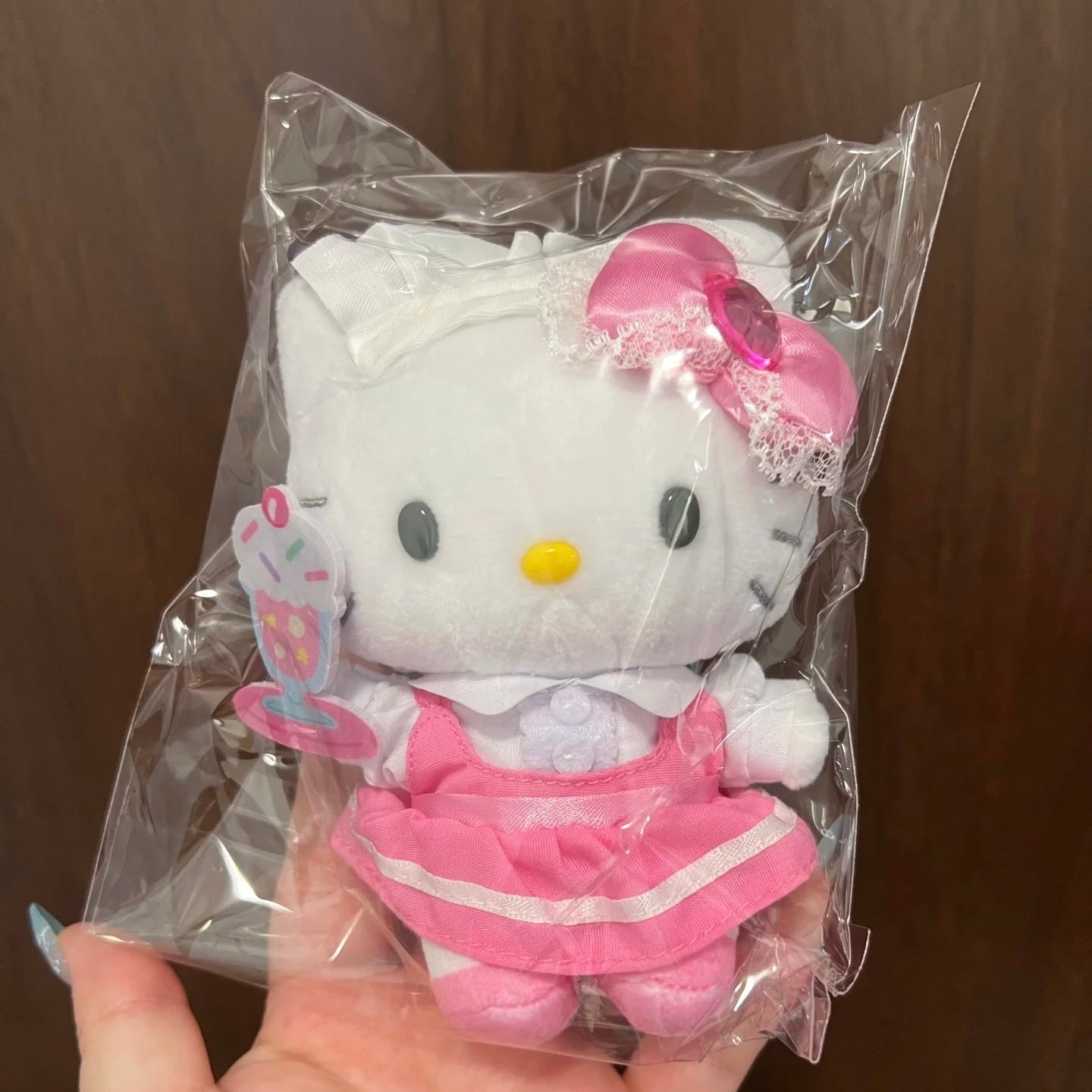 SANRIO | Hello Kitty Lolita Pink Plush Mascot Keychain Bag Charm H120×W85×D65mm Vol.2 (Lovely Frill Ver.)