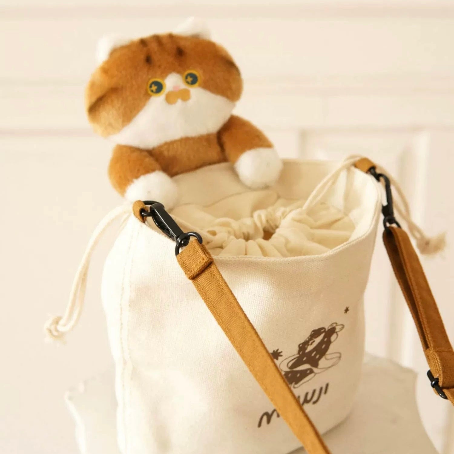 Mewjishoulder Bag With Cat Plush Toy
