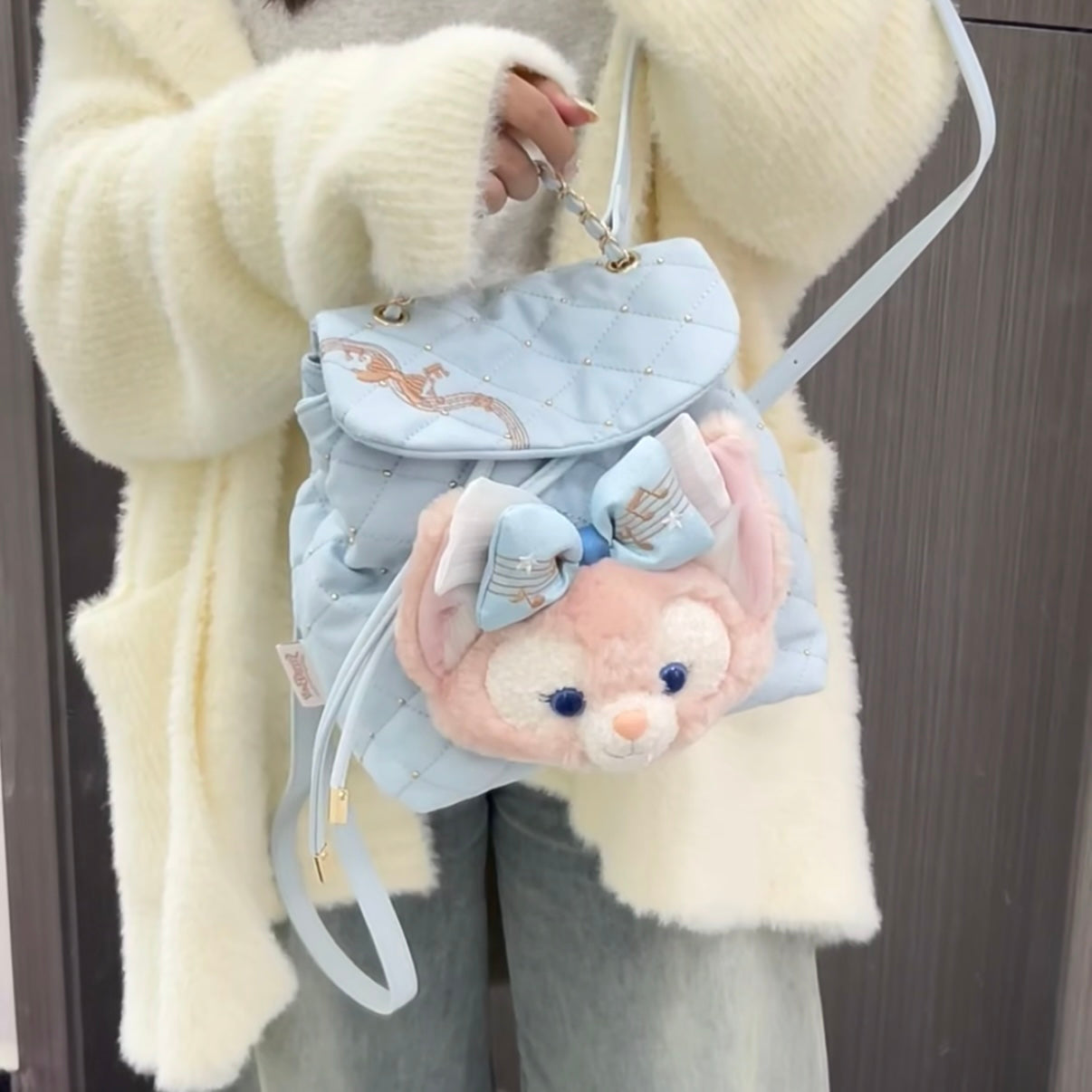 DISNEY | SHANG HAI LinaBell DisneyLand 2Way Shoulder Bag / Backpack (Duffy and Friends Summer Collection)