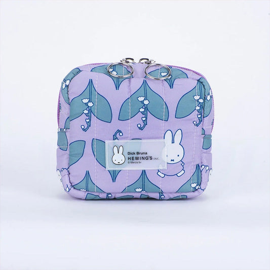 MIFFY x HEMING’S | Quilted Square Pouch 120 x 110 x 50mm (Lily)