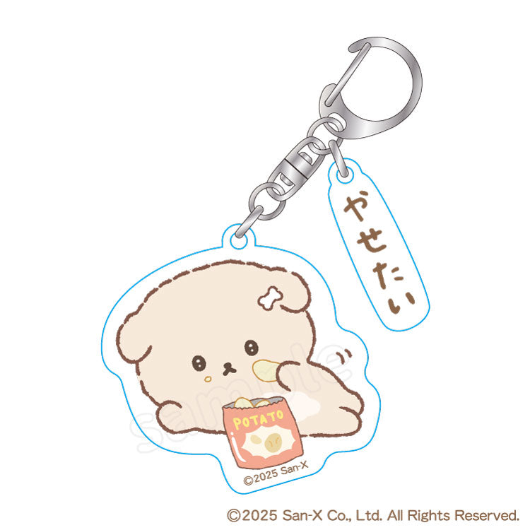 SAN-X | Ishiyowa-chan/Ishiyowachan Secret Acrylic Keychain with Trading Quote Charm Within 60 x 60 mm