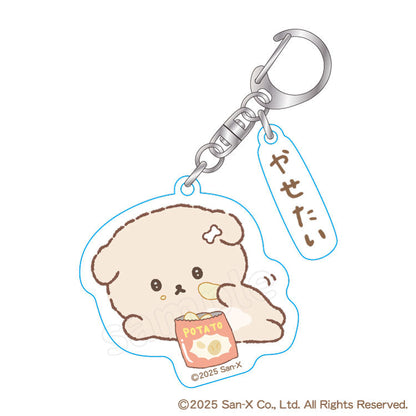 SAN-X | Ishiyowa-chan/Ishiyowachan Secret Acrylic Keychain with Trading Quote Charm Within 60 x 60 mm