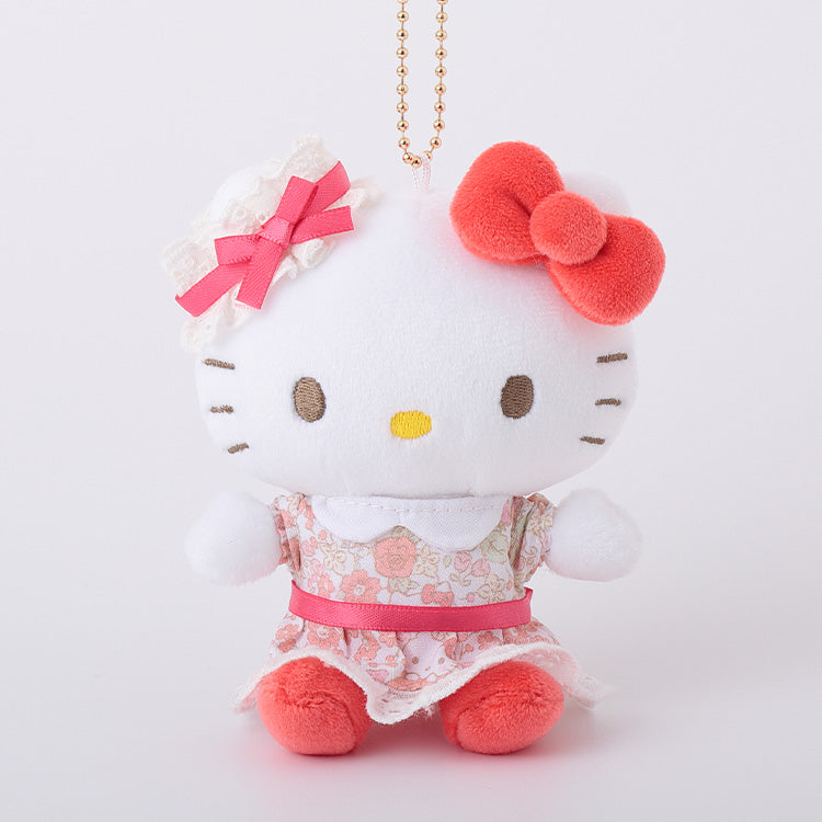 SANRIO | Hello Kitty Mascot Holder Plush Keychain Bag Charm Approx. 10cm (Textile Flower)