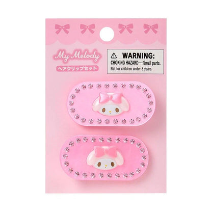 SANRIO | My Melody Hair Clip Set 50x15x25mm (Sparkling Stone Pearl Marble)
