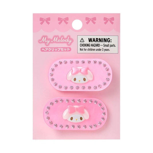 SANRIO | My Melody Hair Clip Set 50x15x25mm (Sparkling Stone Pearl Marble)