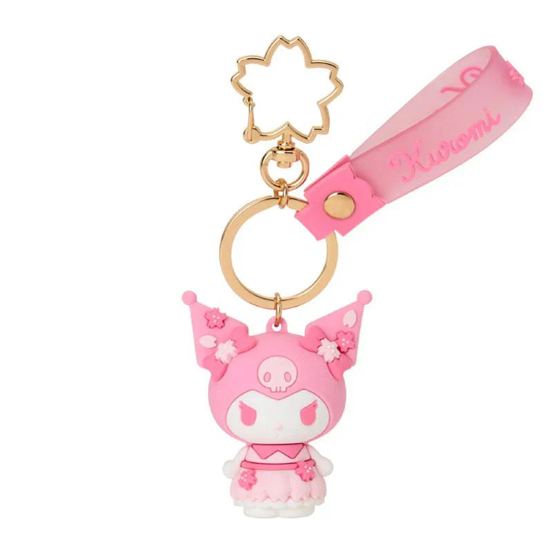 SANRIO | Kuromi Keychain Key Holder 3D 4×3.2×5.2cm (Sakura 2025)