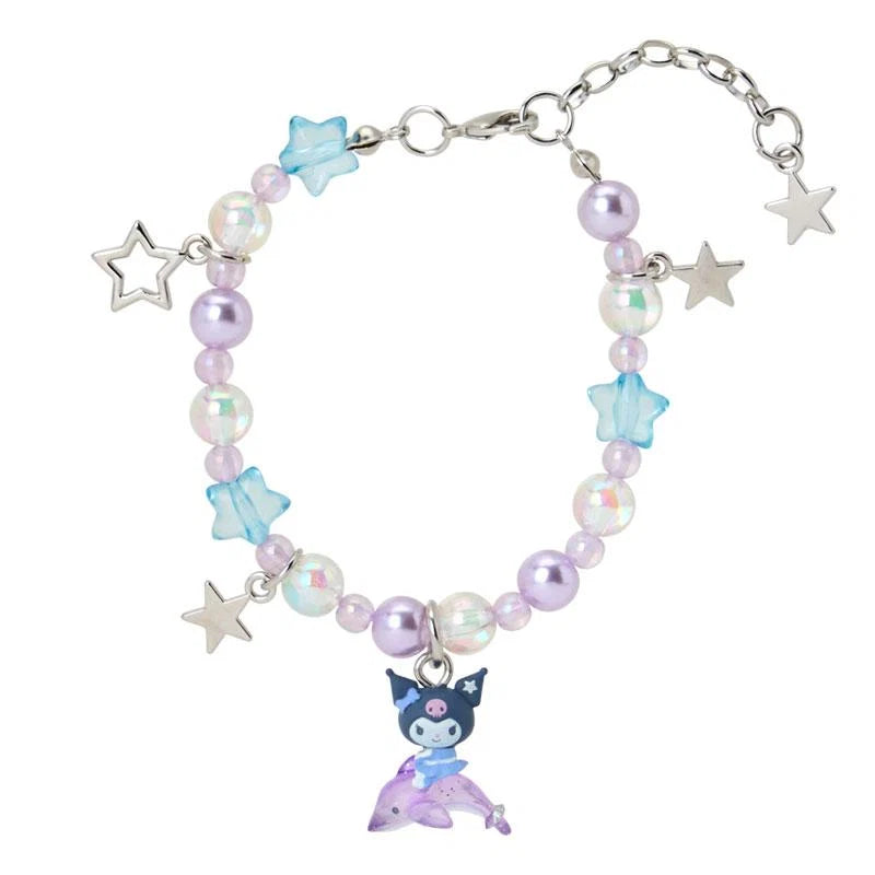 SANRIO | Kuromi Beaded Bracelet 106x73x18mm (Shiny Dolphin)