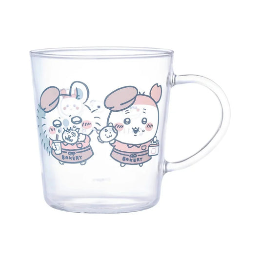 CHIIKAWA | Heat-Resistant Glass Mug φ80×H87mm (Momonga & Kani Furuhonya)