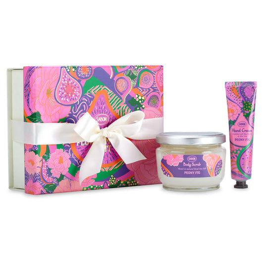Sabon | Scrub Kit Peony Fig Limited Set ( Body 320G+Hand Cream 30G) +