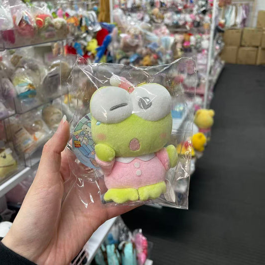 SANRIO | Keroppi Mascot Holder Plush Keychain Bag Charm 10cm Approx. (Pyjama Party)