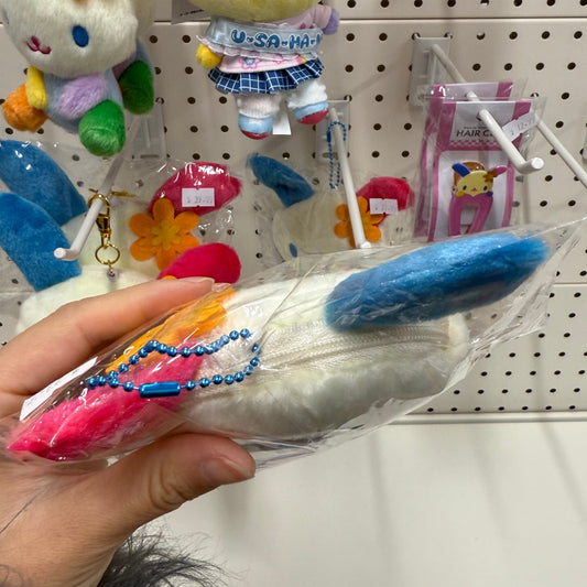 SANRIO | Usahana Face-shaped Coin Purse Plush Keychain Bag Charm