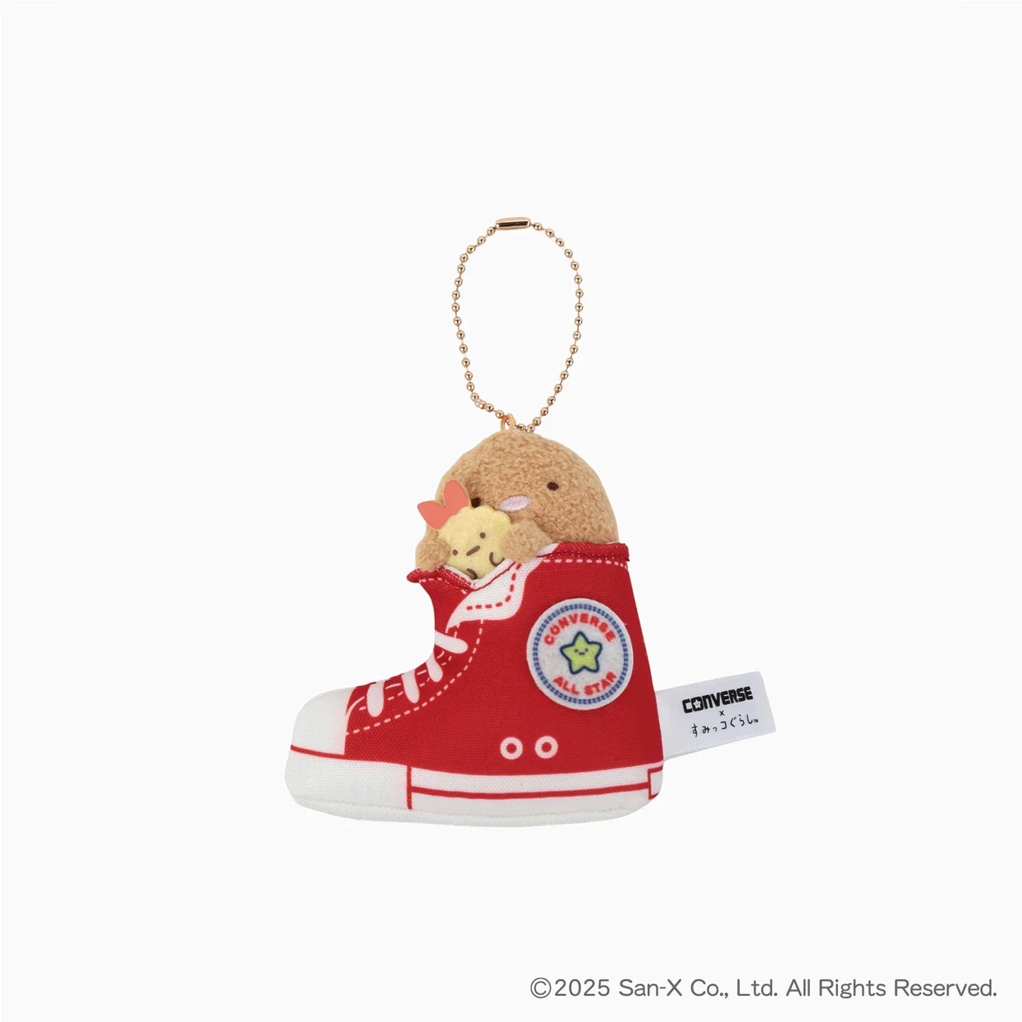 Converse x Sumikko Gurashi | Tonkatsu Mascot Holder Plush Keychain H90×W90×D20mm