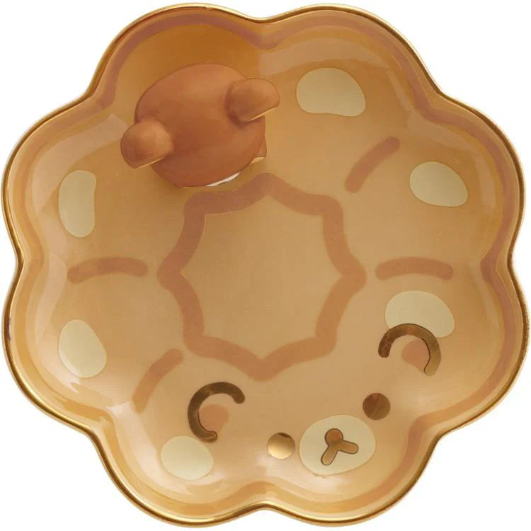SAN-X | Rilakkuma Ceramic Accessory Tray 40×110×110mm (Mister Donut Standing)