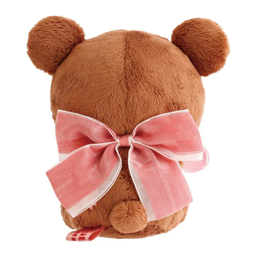SAN-X | Rilakkuma Chairoikoguma Heart Theme Plush Toy Plush Doll 175x175x110mm (Rilakkuma Store Exclusive Collection)