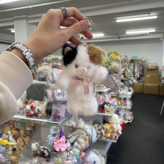 STREAM | TWIN Animal Mascot Holder Plush Keychain 13cm Approx. (Cat - Calico)