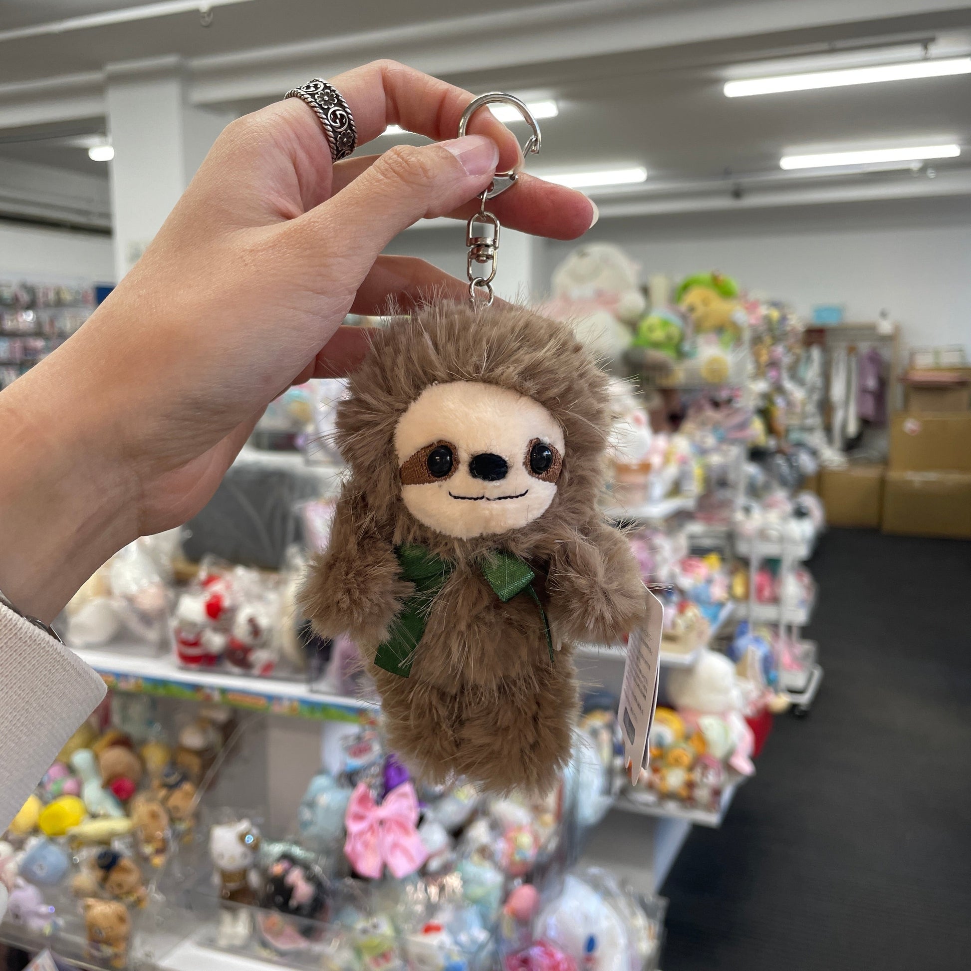 STREAM | TWIN Animal Mascot Holder Plush Keychain 13cm Approx. (Sloth)