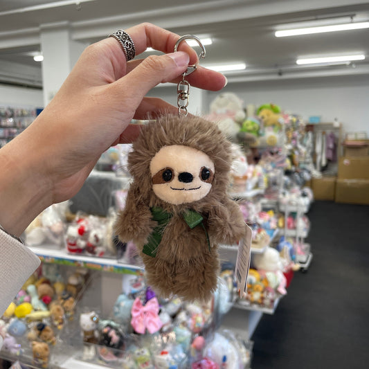 STREAM | TWIN Animal Mascot Holder Plush Keychain 13cm Approx. (Sloth)
