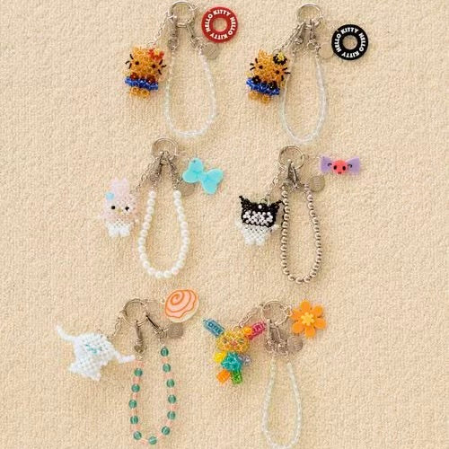 Me% x Sanrio Cinnamoroll | Beaded Keychains Bag Charm 14.5cm Approx.