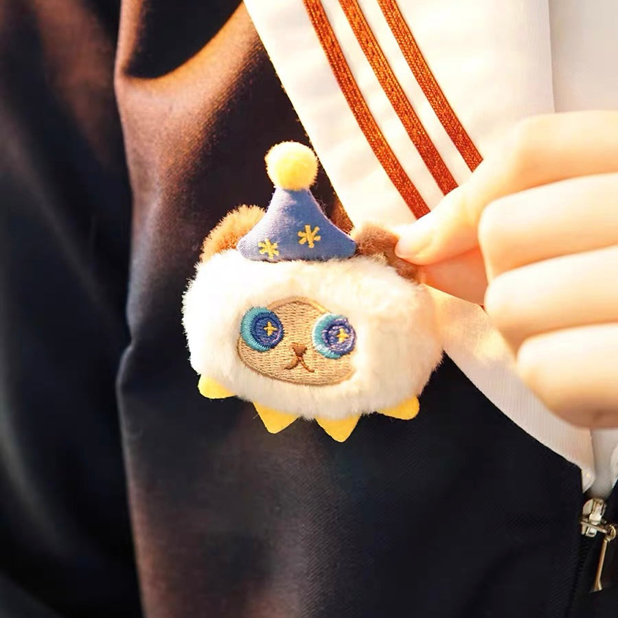 Mewji♡Cat Mascot Brooch 妙吉猫 毛绒猫咪造型胸针 配饰 Be 暹罗
