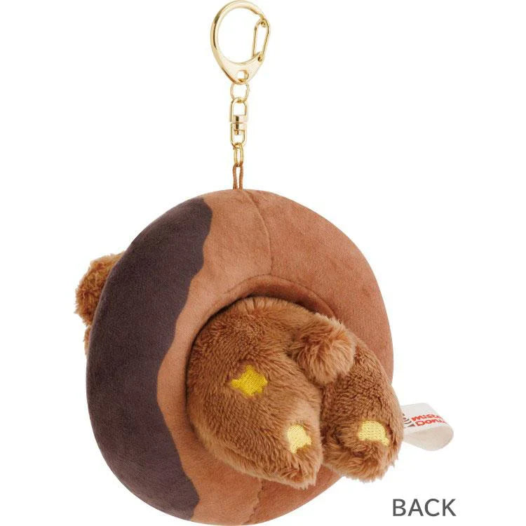 SAN-X | Rilakkuma Chairoikoguma Plush Keychain Bag Charm Hanging Plush 110×100×90mm (Mister Donut)