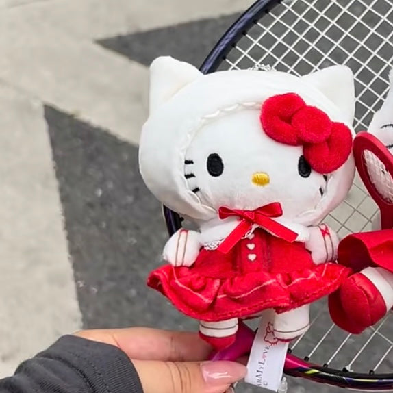 SANRIO x DearMyLove | Hello Kitty Mascot Holder Plush Keychain Bag Charm 12.5cm 11th Ver.