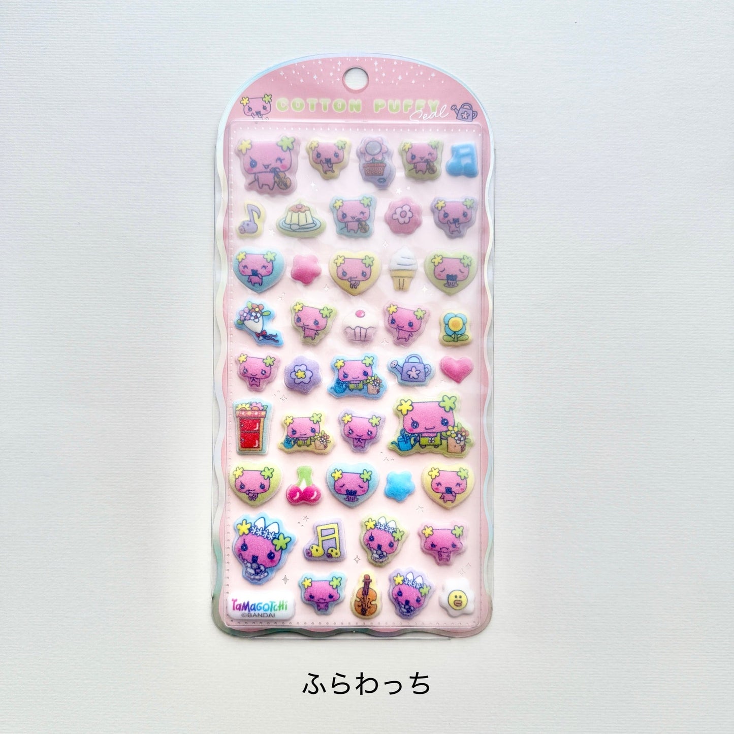 Tamagotchi | Crux Flowertchi Cotton Puffy Seal Sticker 200x100x8mm