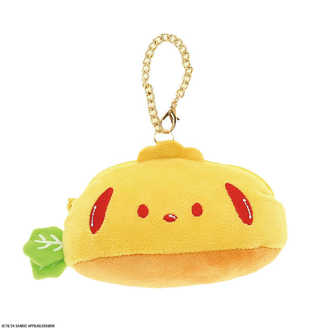 SANRIO | Pochacco Mini Pouch Die-Cut Pouch Bag Charm Keychain H8×W12×D5cm (Omelette Rice)