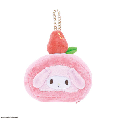 SANRIO | My Melody Mini Pouch Die-Cut Pouch Bag Charm Keychain H7 x W10 x D5.5cm (Roll Cake)