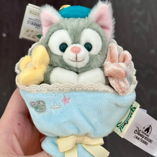 DISNEY | SHANG HAI DisneyLand Gelatoni Mascot Holder Bag Charm Keychain (Duffy and Friends Mini Bouquet)