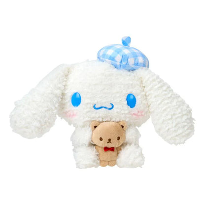 SANRIO | Cinnamoroll Gingham Beret Plush Toy Plush Doll 285×138×185mm (With Bear)