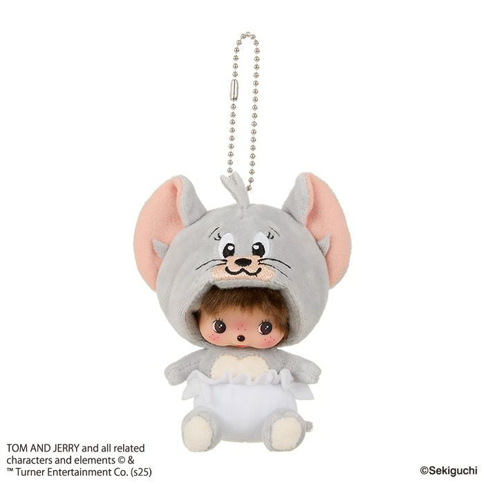 Monchhichi | Mascot Holder Plush Keychain Bag Charm SS H11×W8×D6cm (Tom & Jerry - Tuffy)
