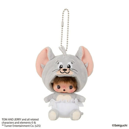 Monchhichi | Mascot Holder Plush Keychain Bag Charm SS H11×W8×D6cm (Tom & Jerry - Tuffy)