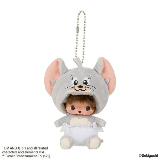 Monchhichi | Mascot Holder Plush Keychain Bag Charm SS H11×W8×D6cm (Tom & Jerry - Tuffy)